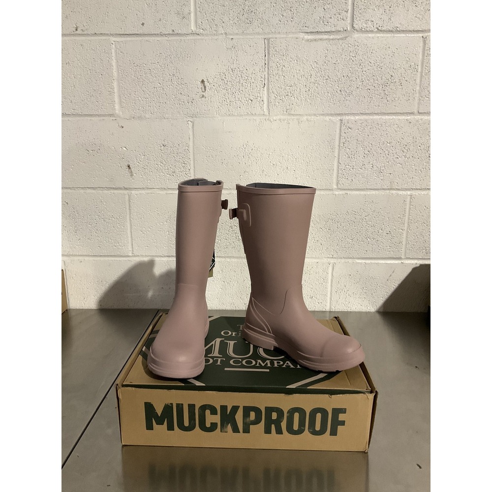 Muck Boot Rainscape 12in Adjustable Rain Boots Womens 7 Woodrose Lavender
